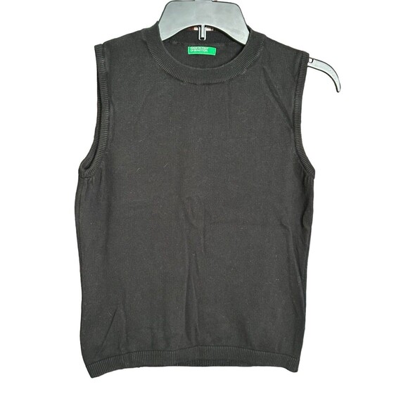 United Colors of Benetton Vest Women’s Small Sleeveless Vest Top‎ Black #AB10-5 - Picture 1 of 9